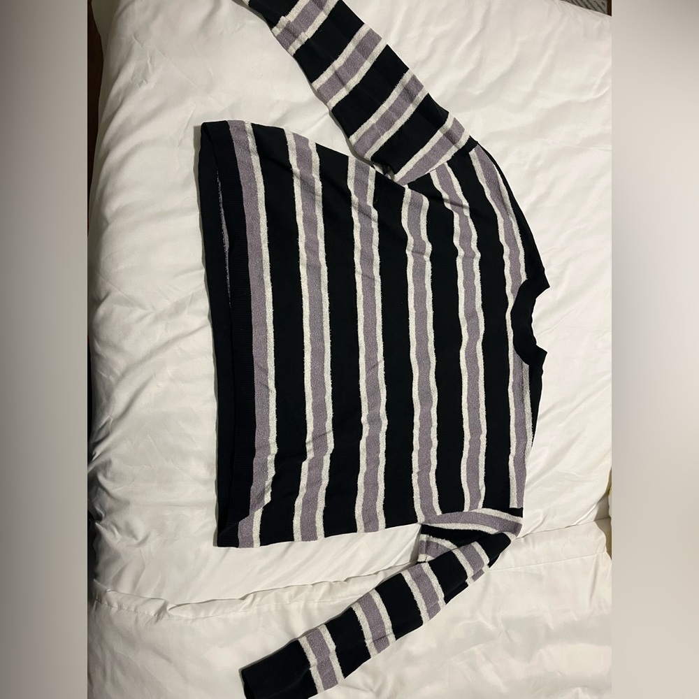 Striped crew neck sweater